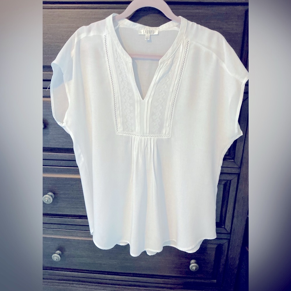 Women's White Top by Spense, Size Large